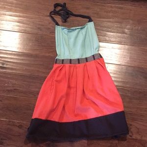 Anthropologie Color Block Apron with POCKETS!!